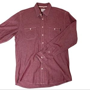 Frank and Oak Salmon Red Button Up Size Medium